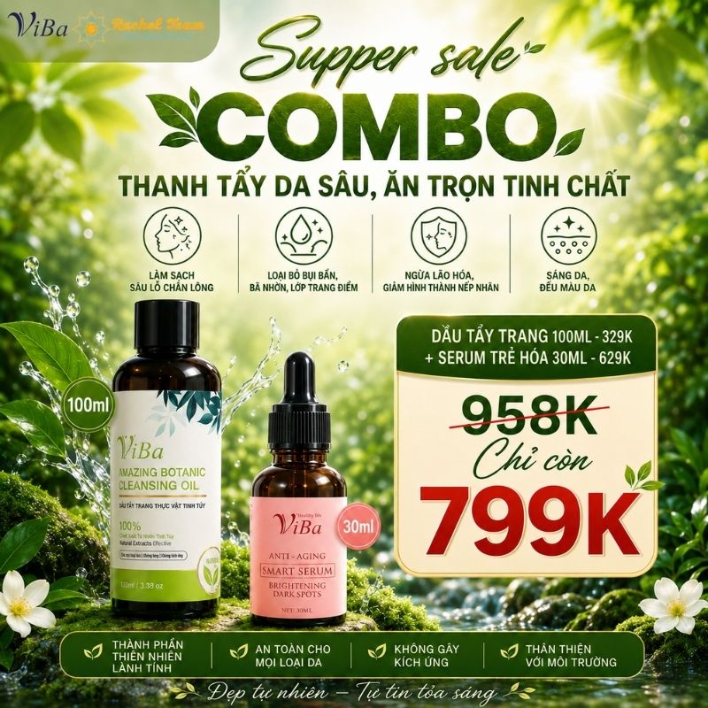 Combo Viba - thanh tẩy da sâu ăn trọn tinh chất