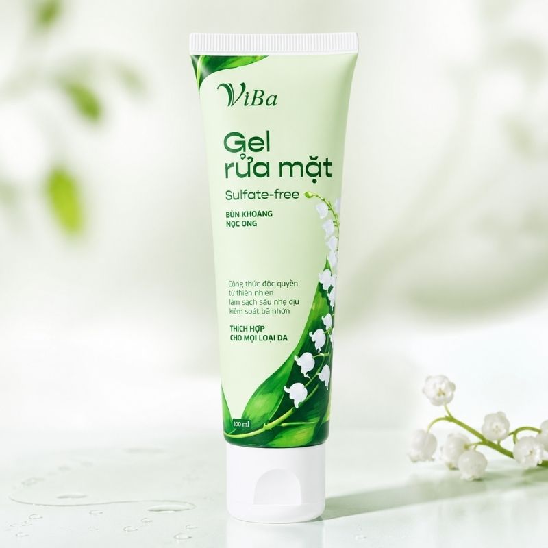 VIBA - Gel rửa mặt sulfate-free bùn khoáng nọc ong (100ml)