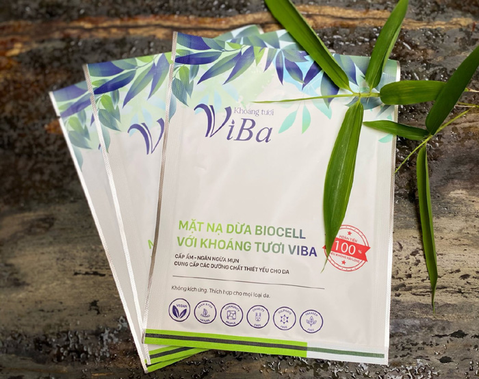 Combo 3 miếng mặt nạ dừa Biocell với khoáng tươi ViBa