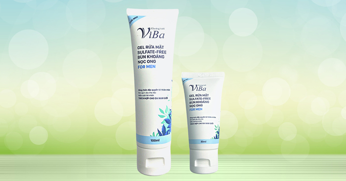 Gel rửa mặt SULFATE-FREE bùn khoáng nọc ong dành riêng cho nam  tuýp 100ml và 30ml