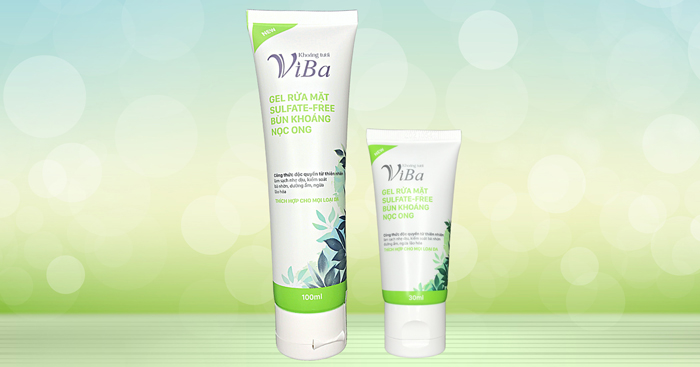 Gel rửa mặt SULFATE-FREE bùn khoáng nọc ong dành cho nữ tuýp 100ml và 30ml