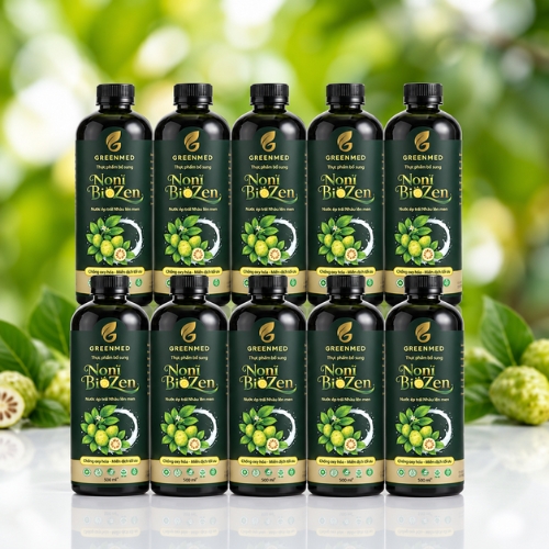 Combo GREENMED - Nước ép trái nhàu lên men Noni Biozen (10 chai 500ml)