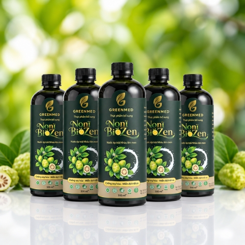 Combo GREENMED - Nước ép trái nhàu lên men Noni Biozen (5 chai 500ml)