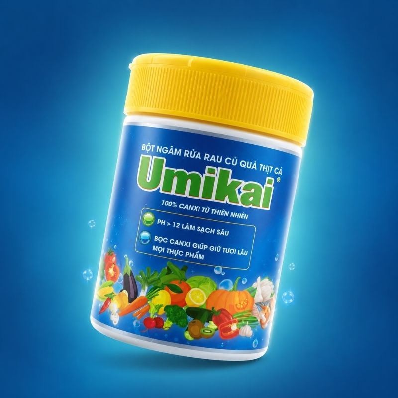 UMIKAI - Bột ngâm rửa rau củ quả thịt cá (100g)