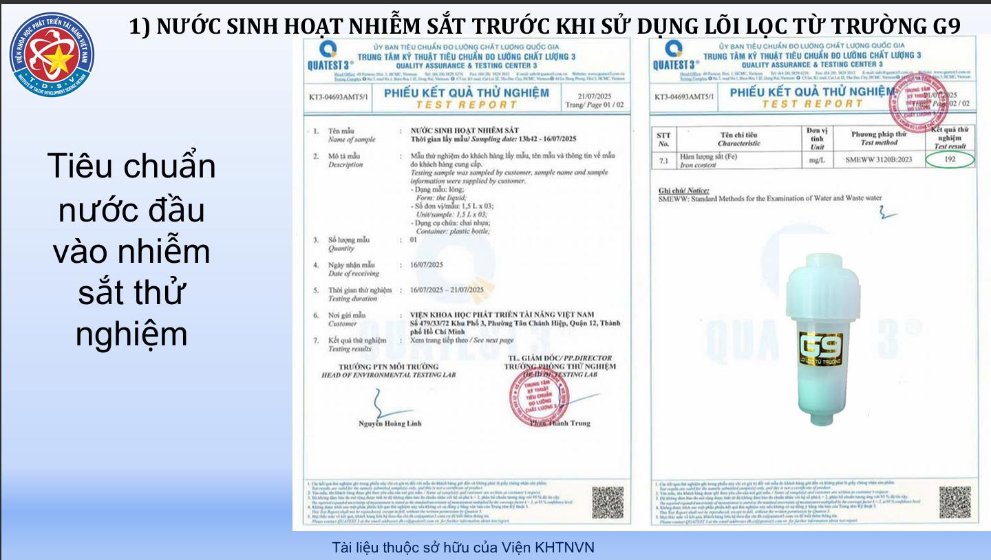 Lõi Lọc Kim Loại & Hạt Vi Nhựa G9