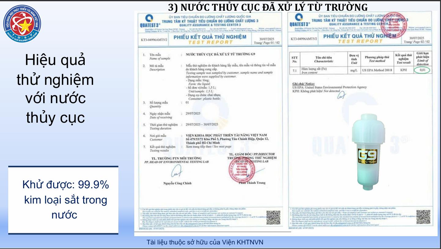 Lõi Lọc Kim Loại & Hạt Vi Nhựa G9